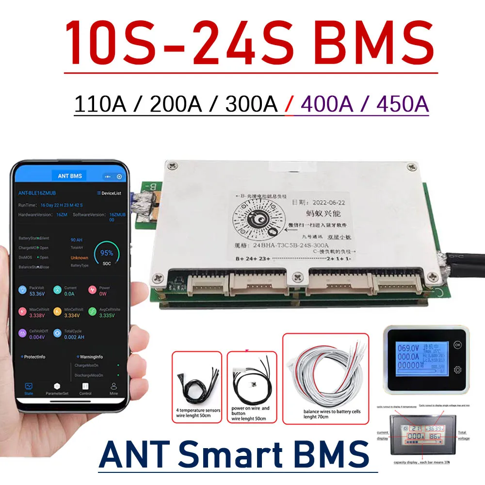Smart Bluetooth BMS 10S ~ 24S  - Smart Bms 24S 200A Bluetooth Lifepo4 review and price