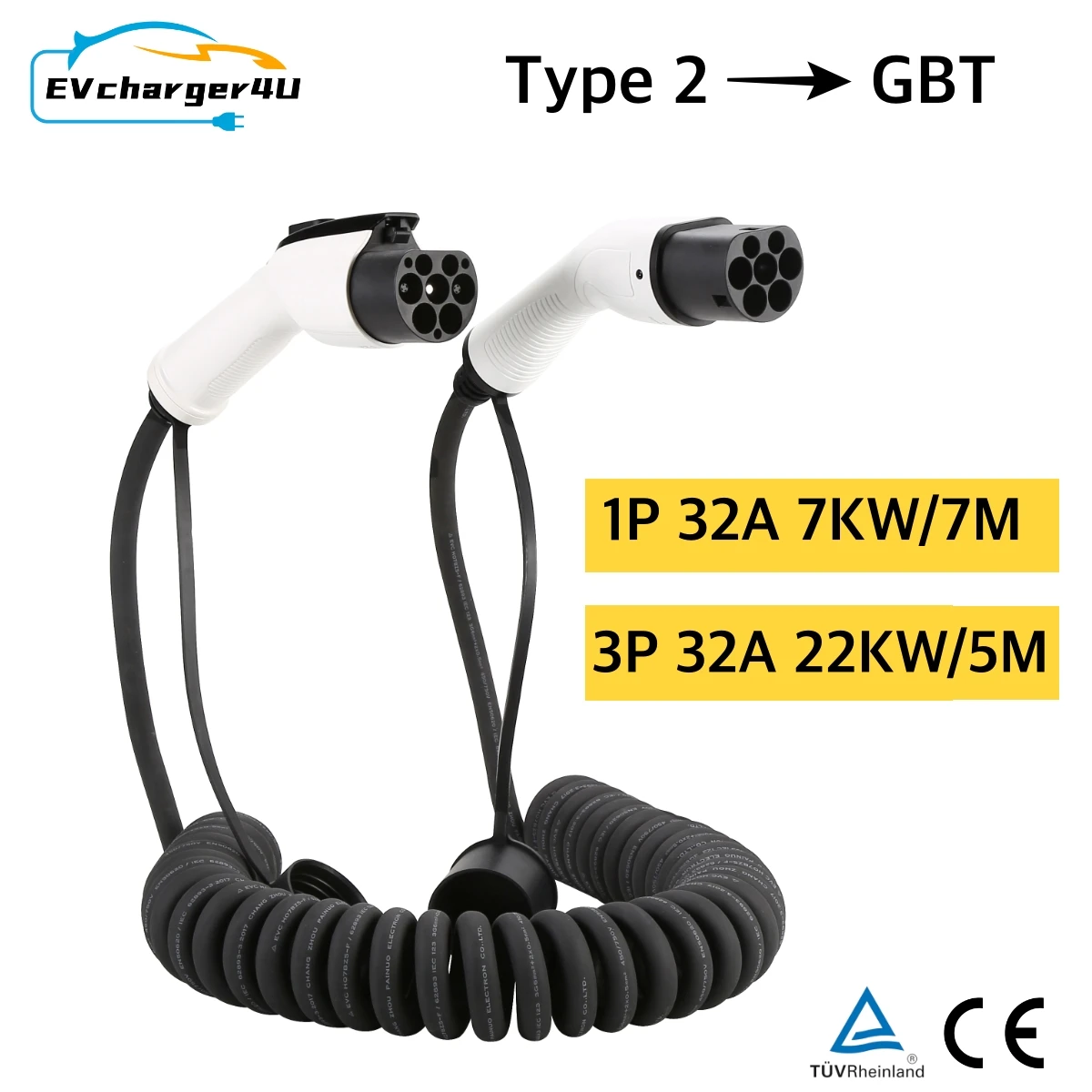 EVcharger4U 5M/7M Spiral EV Ch - Ev Charger Type 2 22Kw 32A 3 Phase review and price
